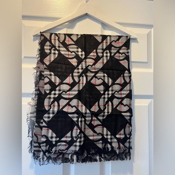 Burberry Giant Square Check Gauze Scarf - Picture 1 of 9